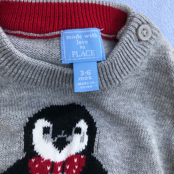 Carter’s Penguin 🐧 Holidays Sweater Size 3-6M - Picture 6 of 7